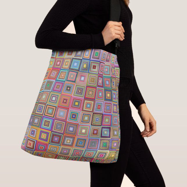 Retro square Cross-Body Big Bag (Close Up)