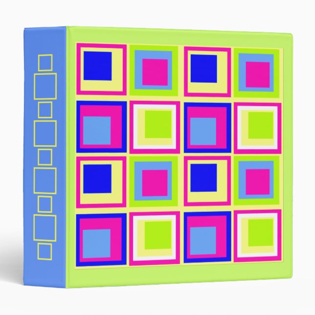 Retro Squares Binder (Front/Spine)