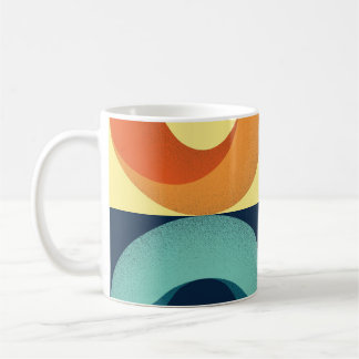 Retro Squares & Circles: 1960s Pattern Coffee Mug