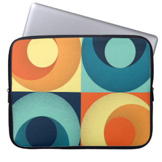 Retro Squares & Circles: 1960s Pattern Laptop Sleeve