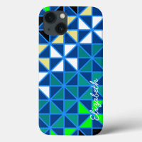 Retro Squares Modern Geometric Pattern