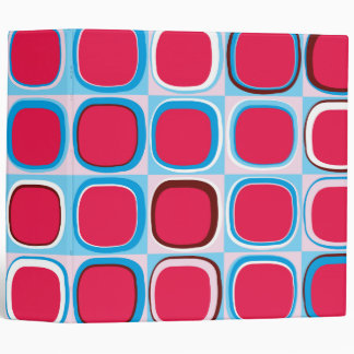 retro squares pattern notebook binder
