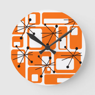 Retro Squares Round Clock