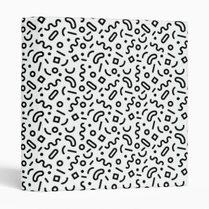 Retro Squiggle Pattern Binder