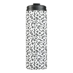 Retro Squiggle Pattern Thermal Tumbler