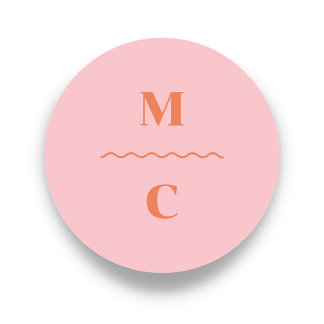 Retro Squiggle Wedding Monogram Classic Round Sticker