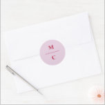 Retro Squiggle Wedding Monogram Classic Round Sticker<br><div class="desc">A fun and colourful retro inspired design on a wedding sticker that's created to coordinate with the Daisy collection by Origami Prints.</div>