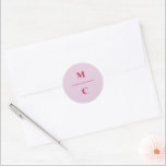 Retro Squiggle Wedding Monogram Classic Round Sticker<br><div class="desc">A fun and colourful retro inspired design on a wedding sticker that's created to coordinate with the Daisy collection by Origami Prints.</div>
