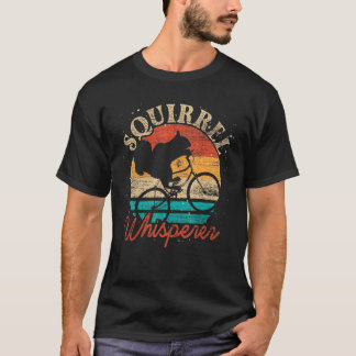Retro Squirrel Whisperer Animal Cyclist Squirrel T-Shirt