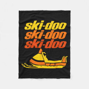 Retro Srt Quote Ski Doo Vintage Snowmobiles Funny Fleece Blanket