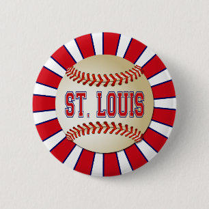 RETRO ST LOUIS BASEBALL 2 INCH ROUND BUTTON