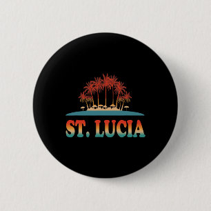 Retro St Lucia Shirt Saint Lucia Shirt Caribbean S 2 Inch Round Button