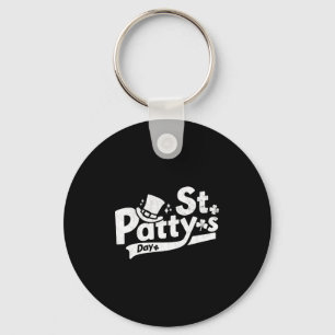 Retro St Paddy s Day Funny St Patrick s Day Keychain