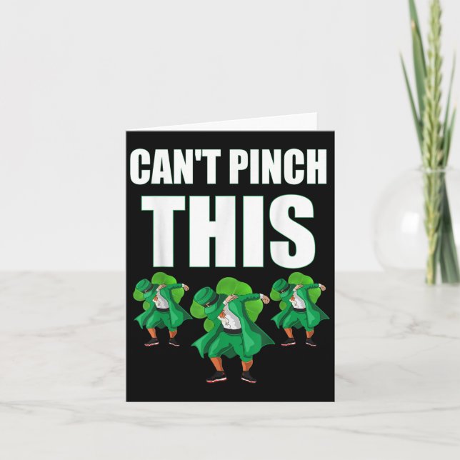 Retro St Patrick's Day Can't Nch This  Card (Front)