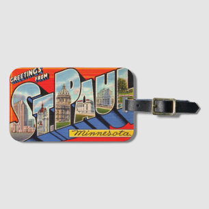 Retro St. Paul Minnesota  Luggage Tag