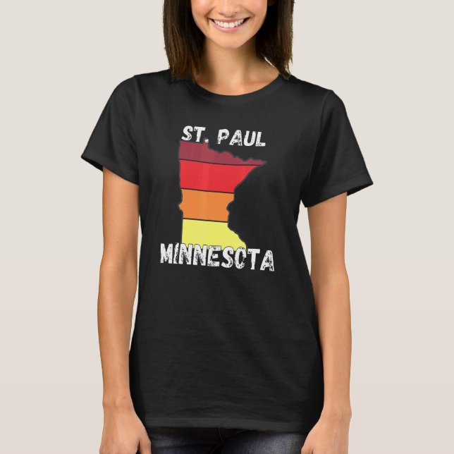 Retro St Paul MN Minnesota City Apparel T-Shirt (Front)