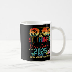 Retro St. Thomas Vacation 2025 Memories Matching G Coffee Mug
