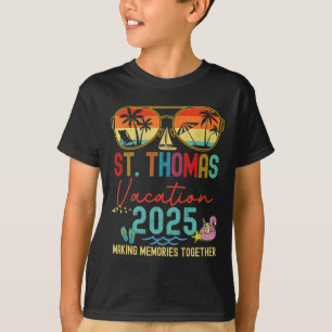 Retro St. Thomas Vacation 2025 Memories Matching G T-Shirt