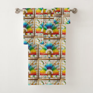 Retro Stained Glass Rainbow Mid Century Modern