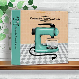 Retro stand mixer cooking baking recipe cookbook binder