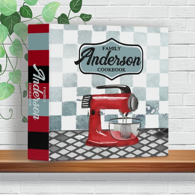 Retro stand mixer cooking baking recipe cookbook binder (Creator Uploaded)