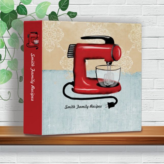 Retro stand mixer cooking baking recipe cookbook binder (Creator Uploaded)
