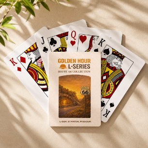 Retro Stanton Missouri Route 66 Landmark Art Playing Cards