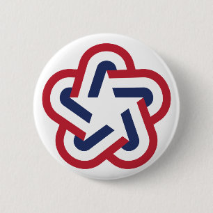 Retro Star 2 Inch Round Button