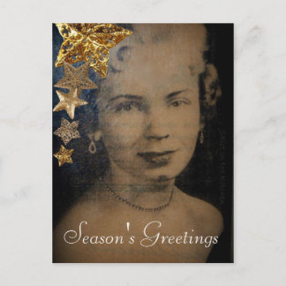 'Retro Star' Christmas Postcard