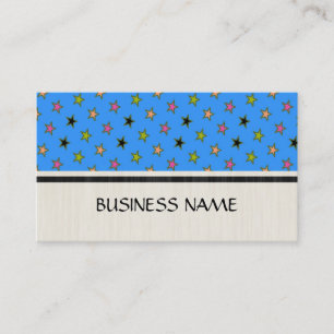 Retro Star Modern Geometric Pattern 3 Business Card