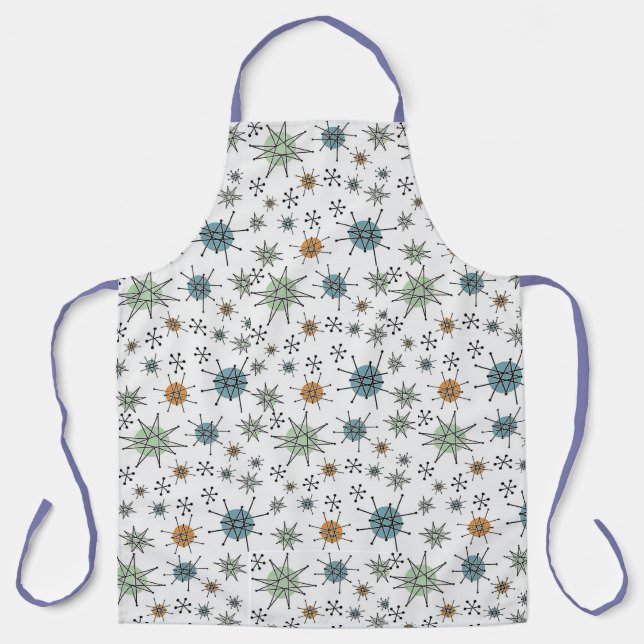 Retro Starburst All-Over Print Apron (Front)