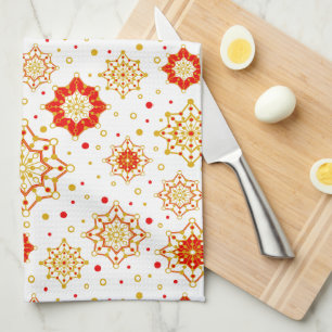 Retro starburst kitchen towel