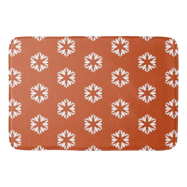 Retro Starburst Pattern Boho Decor Bath Mat (Front)
