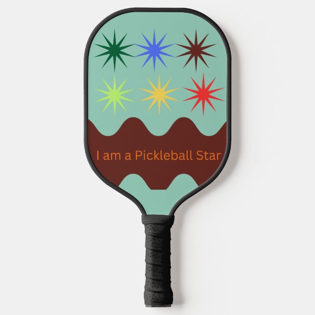 Retro Starburst “Pickleball Star” Paddle (Front)