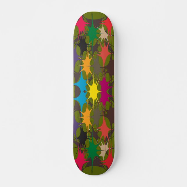 Retro Starburst Pop Skateboard (Front)