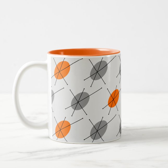 Retro Starburst Two-Tone Coffee Mug (Left)