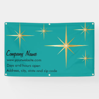 Retro Starburst Vinyl Banner, 3' x 5' Banner