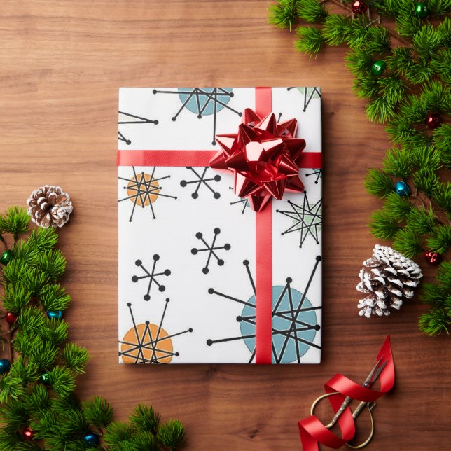Retro Starburst Wrapping Paper (Holiday Gift)