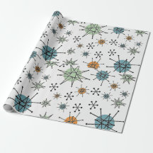 Retro Starburst Wrapping Paper