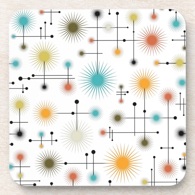 Retro Starbursts A Go-Go! Coaster (Front)