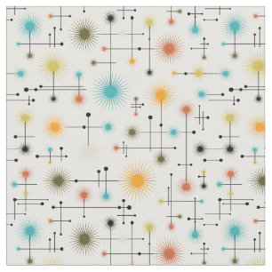 Retro Starbursts A Go-Go! Fabric