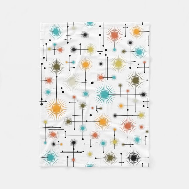 Retro Starbursts A Go-Go! Fleece Blanket (Front)