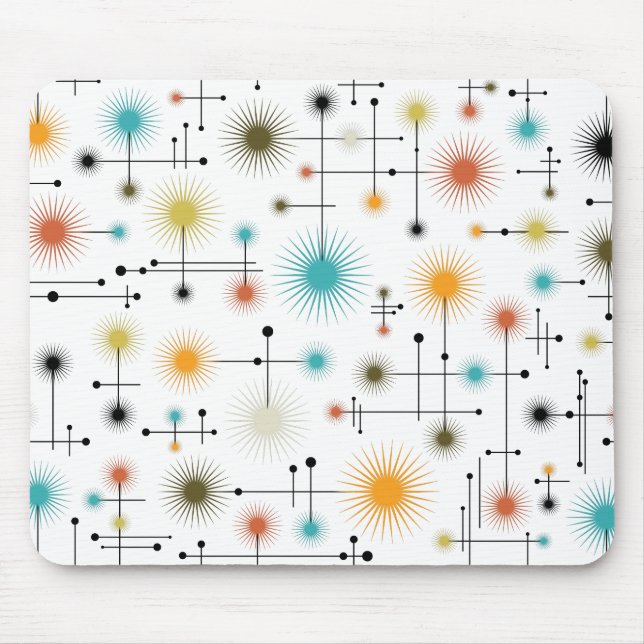 Retro Starbursts A Go-Go! Mouse Pad (Front)