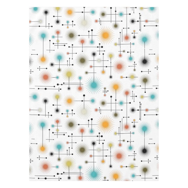 Retro Starbursts A Go-Go! Tablecloth (Front)