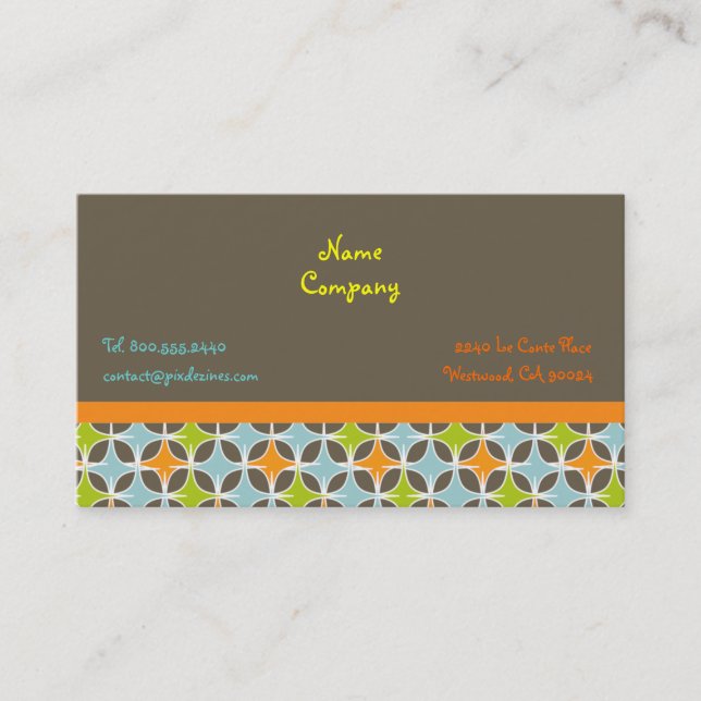 Retro stars design profile cards (Front)