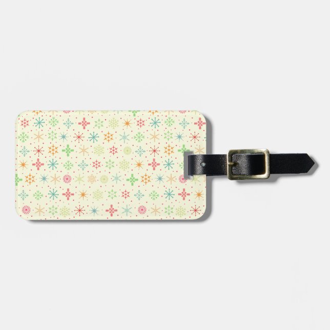 Retro Stars Luggage Tag (Front Horizontal)