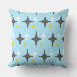 Retro Stars Throw Pillow
