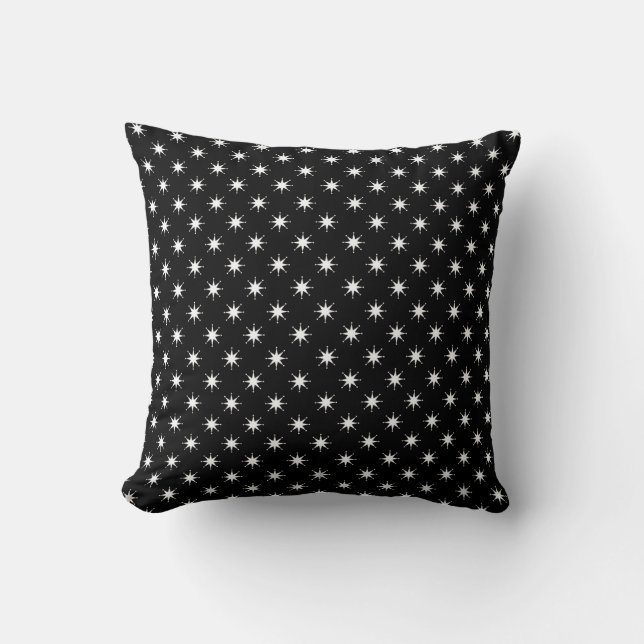 Retro Stars Throw Pillow (Front)