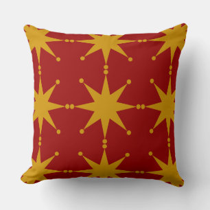 Retro Stars Throw Pillow