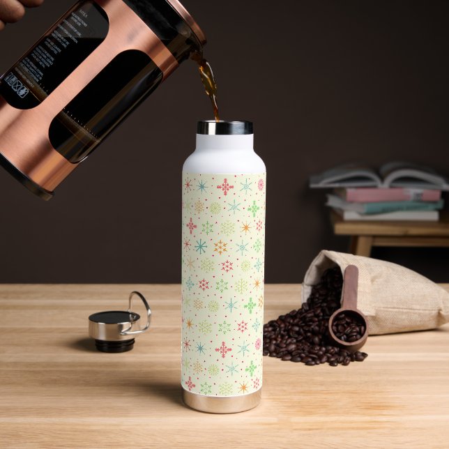 Retro Stars Water Bottle (Coffee)